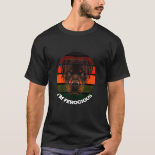 Im Ferocious Black Ferocious Rottweiler Dog Animal T-Shirt