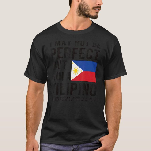 I'm Filipino Flag Philippines Proud Filipino Roots T-Shirt (Front)