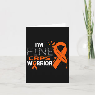 I'm Fine Crps Warrior Awareness Feather Card