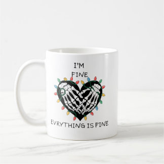 I'm Fine, Everything is Fine – Christmas Lights Coffee Mug