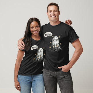 I'm Fine Everything Is Fine Funny Tangled Ghost T-Shirt