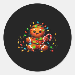 I'm Fine Everything Is Fine Gingerbread Christmas  Classic Round Sticker
