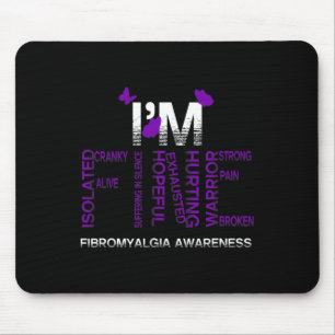 I'm Fine Fibromyalgia Warrior Fibro Awareness Purp Mouse Pad