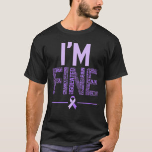 I'm Fine Fibromyalgia Warrior Fibro Awareness Purp T-Shirt