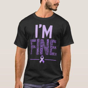 I'm Fine Fibromyalgia Warrior Fibro Awareness Purp T-Shirt