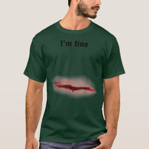I'm Fine Graphic Novelty Sarcastic Halloween Zombi T-Shirt