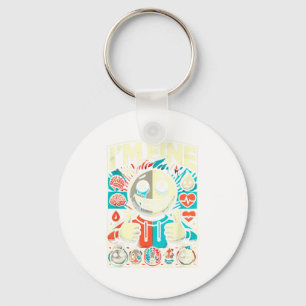 I'm Fine Help Depression Anxiety Mental Health Awa Key Ring