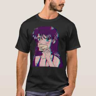 I'm Fine  Japanese Vaporwave Sad Anime Girl Emo Eb T-Shirt
