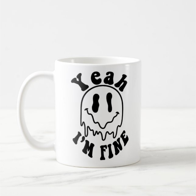 I'm Fine Mug-Tea Time Fun Design Gift Ideas  Coffee Mug (Left)