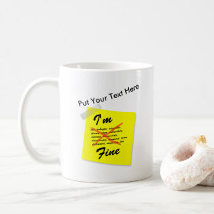 I'm Fine Post-it Note Coffee Mug