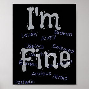 I'm fine prevention awareness poster