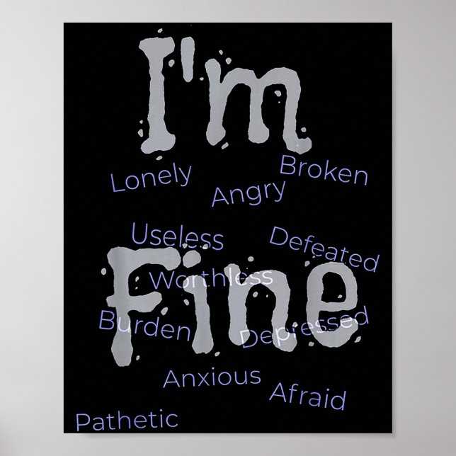 I'm fine prevention awareness  poster (Front)