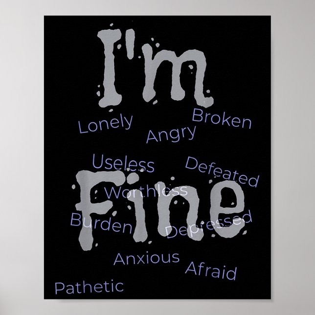 Im Fine Suicide Prevention Awareness  Poster (Front)