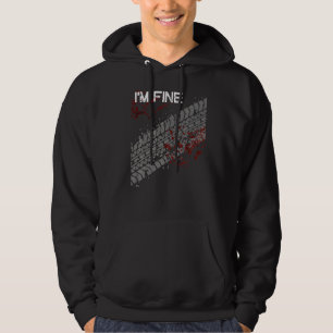 I'm Fine Tire Track Premium Hoodie