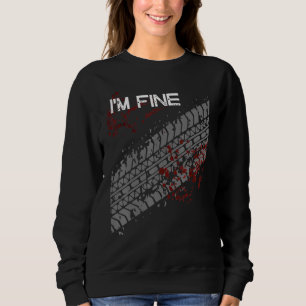 I'm Fine Tire Track Tee