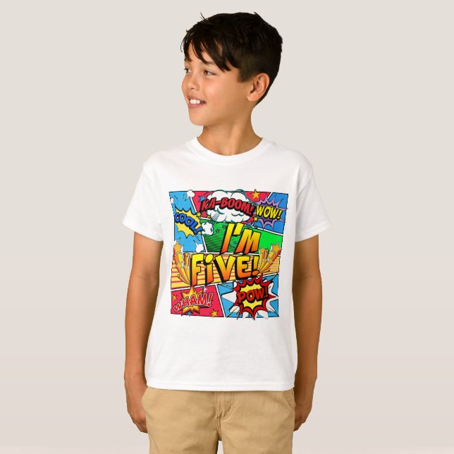 I'm Five Comic Book T-Shirt (Front Full)