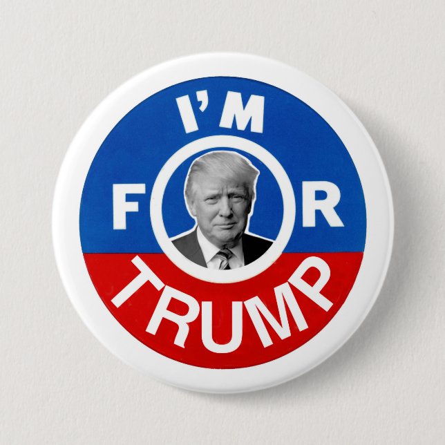 I'm for Trump 7.5 Cm Round Badge (Front)
