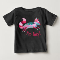 I'm foxy cute watercolor