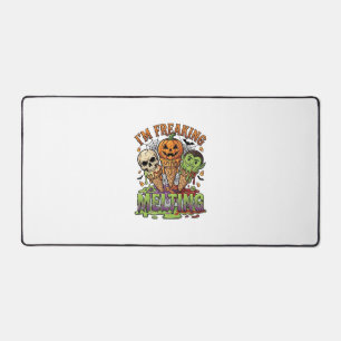 Im Freaking Melting Halloween Ice Cream Skull Pump Desk Mat