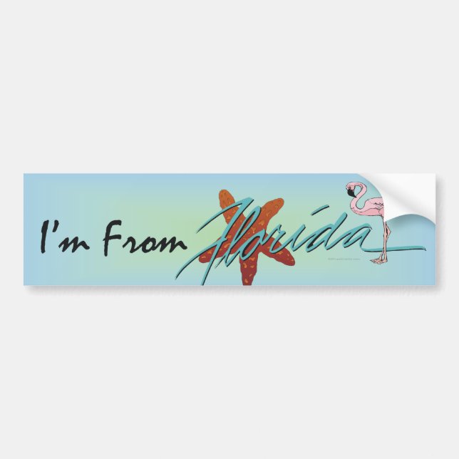 I'm From Florida Bumper Sticker (Front)
