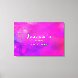 I'M FUCHSIA WATERCOLOR Bat Mitzvah Sign In Board