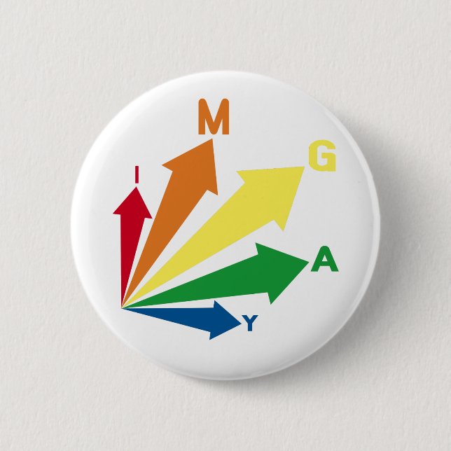 i'm gay 6 cm round badge (Front)