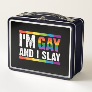 I'm Gay and I Slay LGBTQ Gay Pride Metal Lunch Box