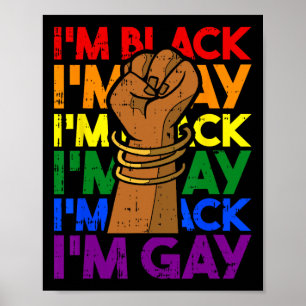 Im Gay Black History Month Men Women Power Fist Lg Poster