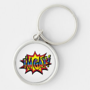 I'm Gay Burst Key Ring
