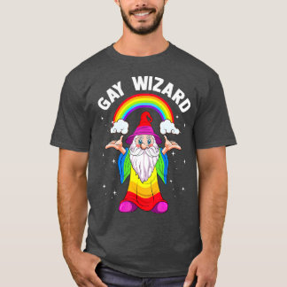 Im Gay Men Boyfriend Gift Rainbow Wizard LGB T-Shirt