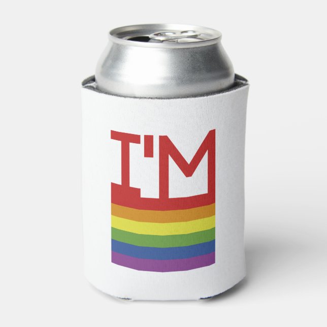 I'm Gay | Rainbow Flag Can Cooler (Can Front)