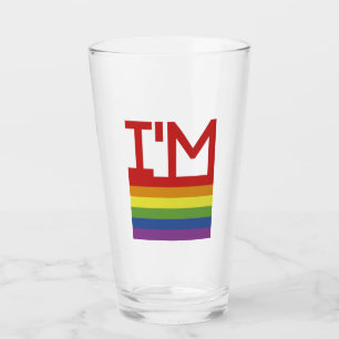 I'm Gay Rainbow Flag Glass