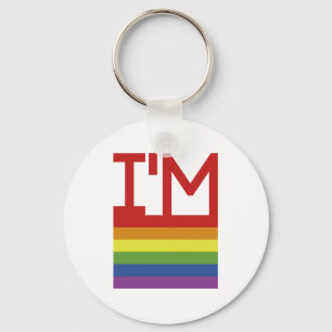 I'm Gay   Rainbow Flag Key Ring