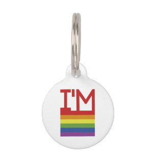 I'm Gay Rainbow Flag Pet Tag