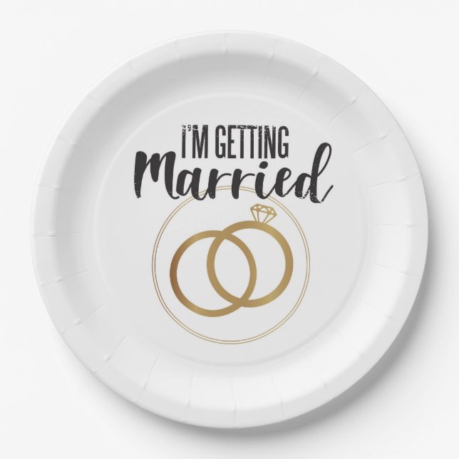 I'm Getting Married Paper Plate (Front)