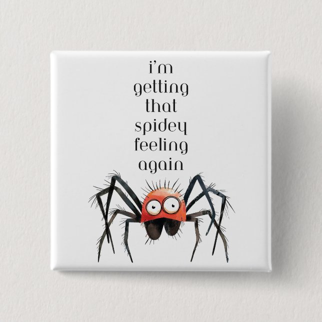 i'm getting that spidey feeling again  15 cm square badge (Front)