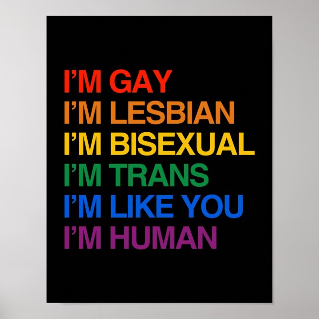 I'M GLBT I'M HUMAN POSTER (Front)