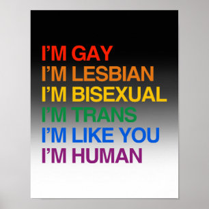 I'M GLBT I'M HUMAN POSTER