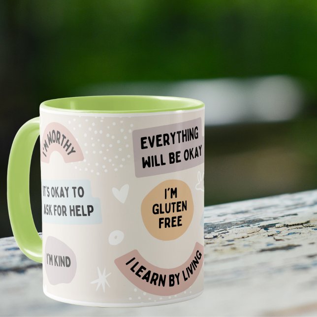 I'm Gluten Free Cream Yellow Blush Modern Abstract Mug (Creator Uploaded)