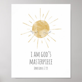 I'm God's Masterpiece Bible Verse Poster