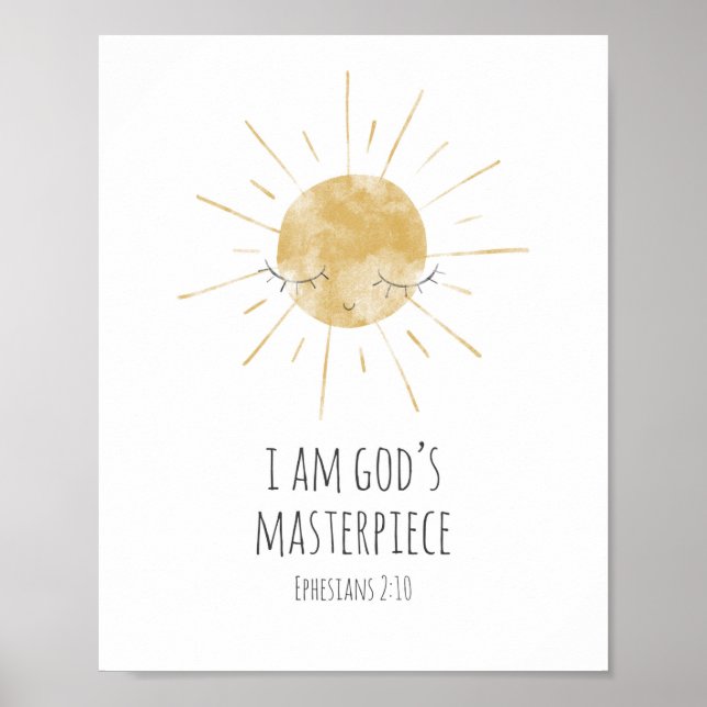 I'm God's Masterpiece Bible Verse Poster (Front)