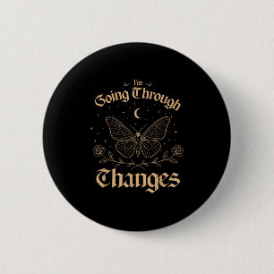 Im Going Through Changes, Vintage Gothic Bat 6 Cm Round Badge