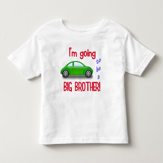 I'm going to be a big brother car t-shirt (Front)