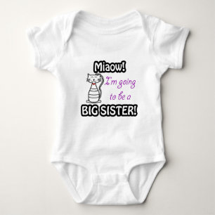 I'm going to be a big sister cat t-shirt baby bodysuit