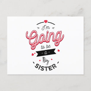 I'm going to be a big sister holiday postcard