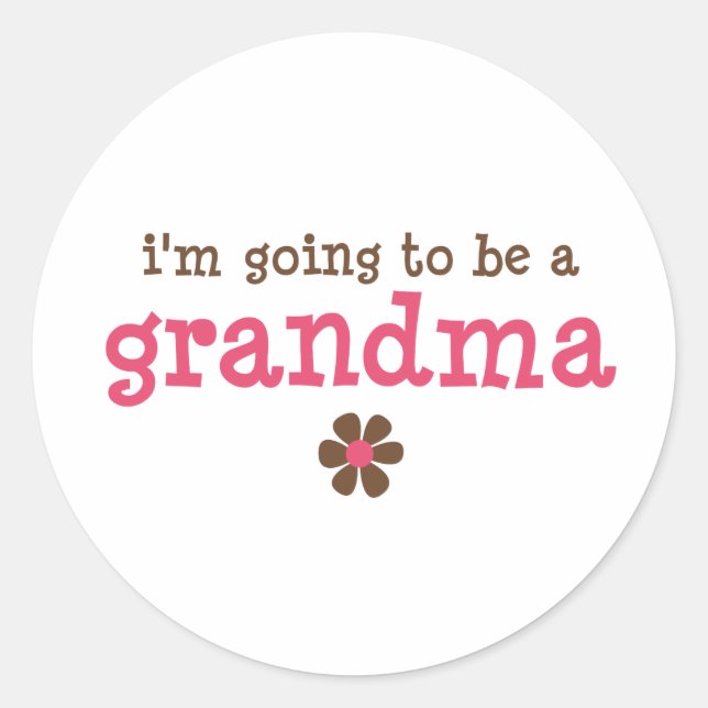I'm going to be a grandma T-shirt Classic Round Sticker (Front)