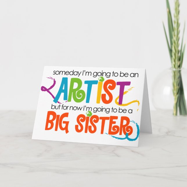 I'm Going to be an Artist Big Sister Tshirt Announcement (Front)