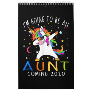 Im Going To Be An Aunt Coming 2020 Unicorn Gift Calendar
