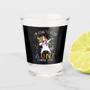 Im Going To Be An Aunt Coming 2020 Unicorn Gift Shot Glass