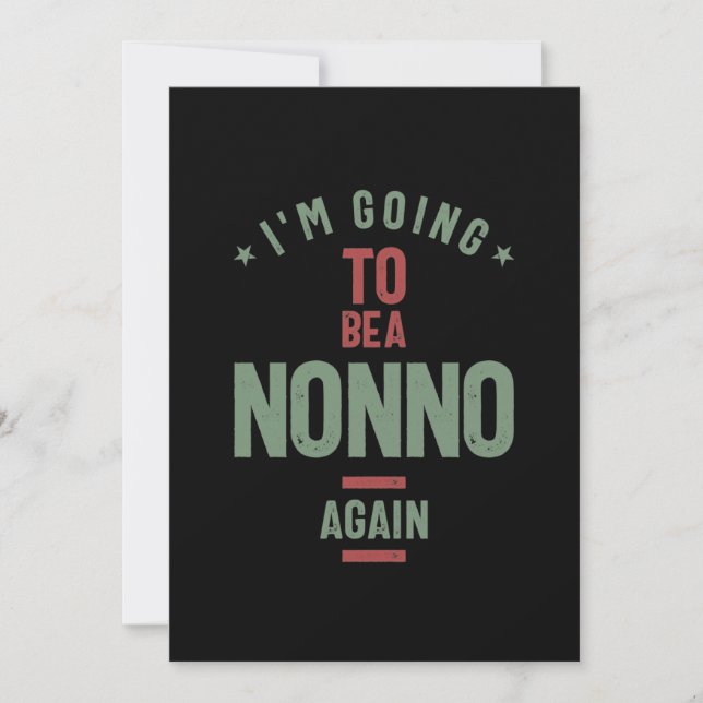 I'm Going To e a Nonno Again | Grandfather Invitation (Front)